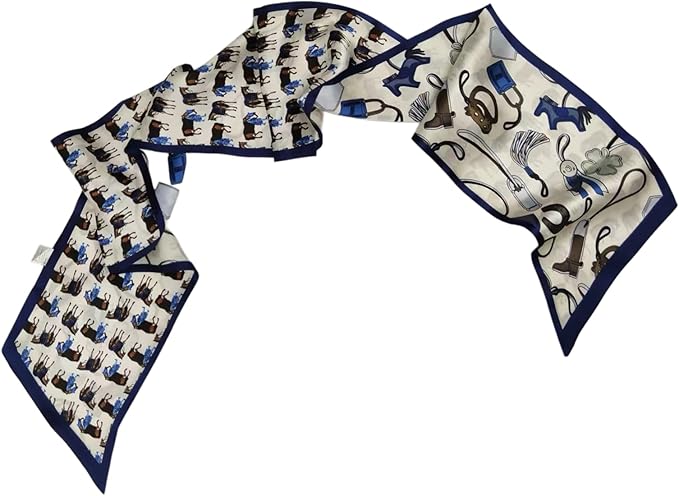 100% Mulberry Silk Ribbon Scarf for Hair Beach Head Wraps for Women Handbag accessories Necktie