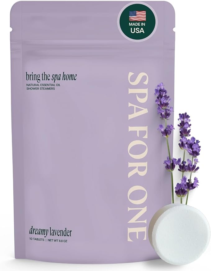 Shower Steamers Aromatherapy 10 Pack - Made in USA with Natural Essentials Oils for Galentines and Valentines Day, Birthday Gifts for Women and Men, Relaxation - Lavender