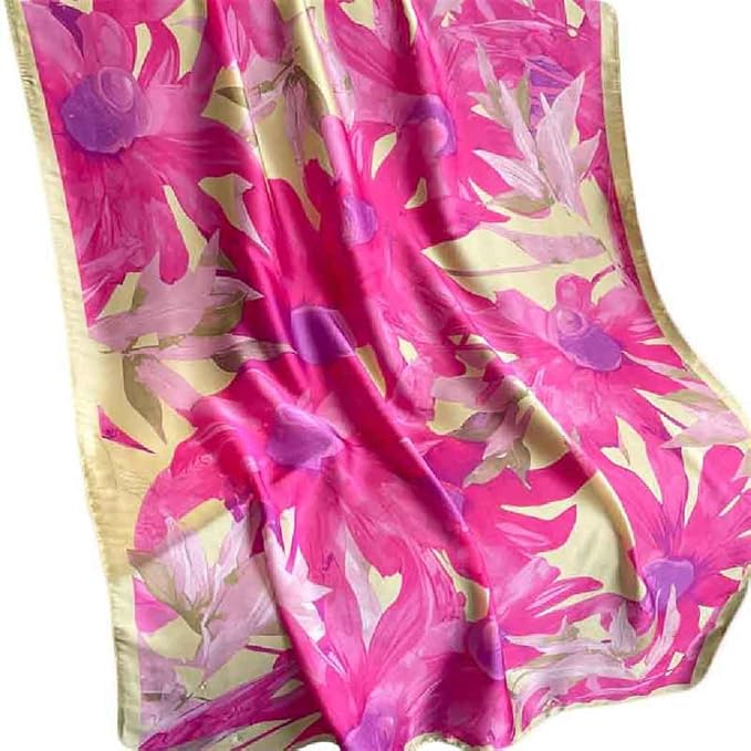 Pokeedioty Scarfs for Women Lightweight Head Scarf Fashion Scarves Elegant Floral Pattern Sunscreen Shawls and Wraps
