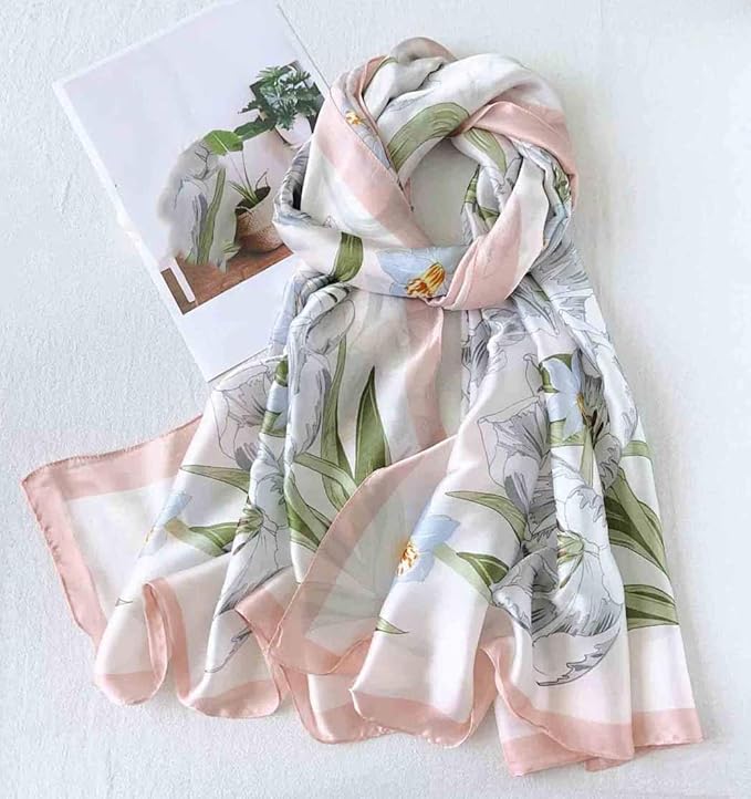 Xyueanlo Scarfs for Women Lightweight Scarves Fashion Print Floral Pattern Head Scarf Wraps Shawls