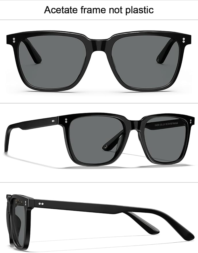 CARFIA Polarized Sunglasses for Women: Acetate, Small/Medium Size, UV400 Anti Glare CA5354