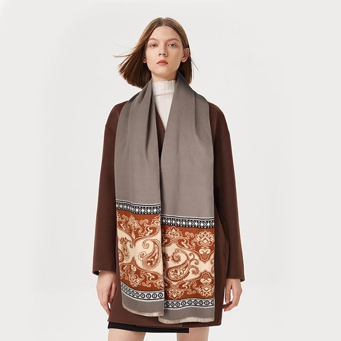 EXTREE Scarfs for Women Pashmina Silky Shawl Wrap for Evening Dressing Blanket Open Front Poncho Cape
