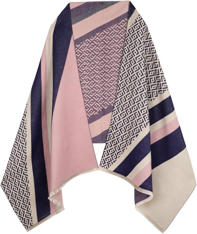 EXTREE Scarfs for Women Pashmina Silky Shawl Wrap for Evening Dressing Blanket Open Front Poncho Cape