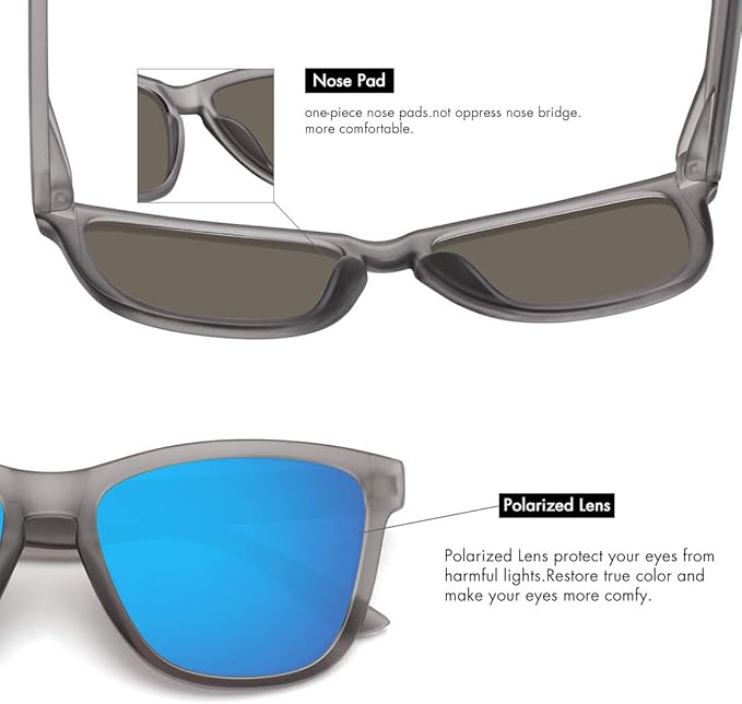MEETSUN Polarized Sunglasses for Women Men Trendy Classic Retro Designer Style