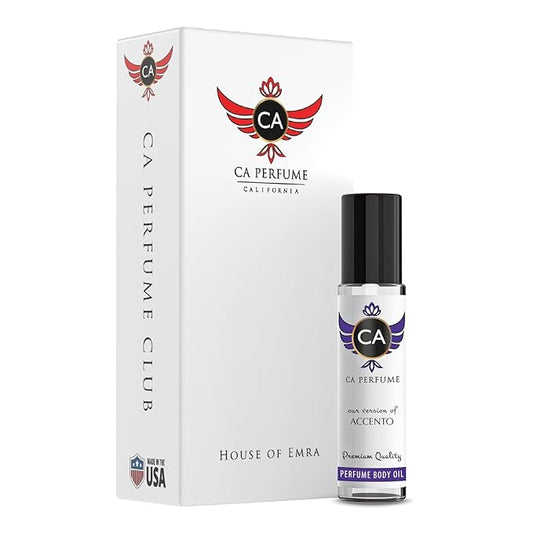 CA Perfume Impression of Accento Unisex Fragrance Oil Chypre Floral Scent Long Lasting Perfumes for Women & Men Travel Size TSA Ready Mini Parfum Body Oil Roll-on 0.33 Fl Oz 10ml