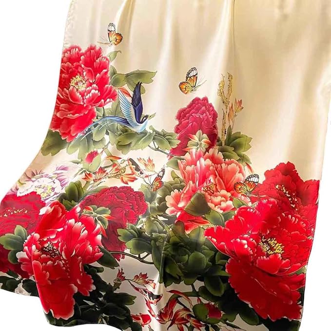 Pokeedioty Women’s Scarf Lightweight Elegant Floral Pattern Scarf Fashion Scarves Sheer Scarfs Shawls