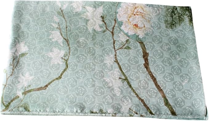 100% Mulberry Silk Scarfs for Women Floral Print Satin Long Scarf for Headscarf Hair Wraps Shawl with Gift Packed