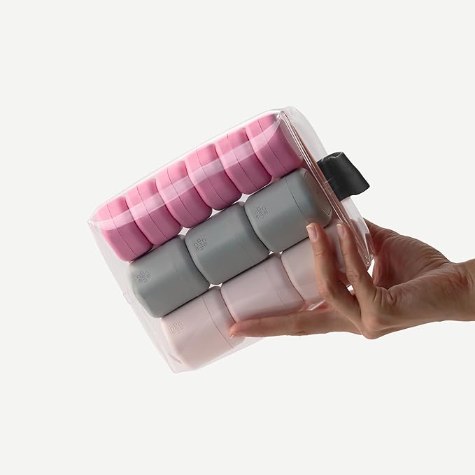 Cadence Parcel - Clear Kit with Magnetic Closure - Durable and Leak-Resistant Travel Toiletry Kit - TSA-Compliant & Modular Design - Hygiene Bag for Travel Essentials - 1 Qt - Ink