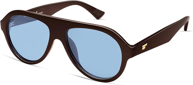 VANLINKER Retro Aviator Polarized Sunglasses for Men Women Trendy 70s Vintage Plastic Frame Sun Glasses VL9750