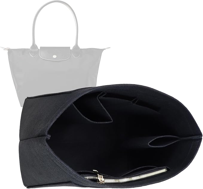 Purse Organizer Insert for longchamp Le Pliage Neo(Large) Handbags Insert Organizer 1012BLACK-L