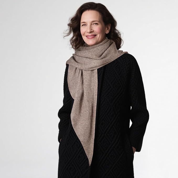 EXTREE Scarfs for Women Pashmina Silky Shawl Wrap for Evening Dressing Blanket Open Front Poncho Cape