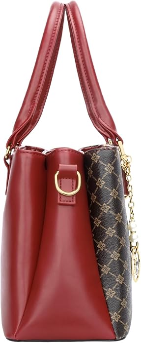 KKXIU 3 Zippered Compartments Purses and Handbags for Women Top Handle Satchel Shoulder Ladies Bags