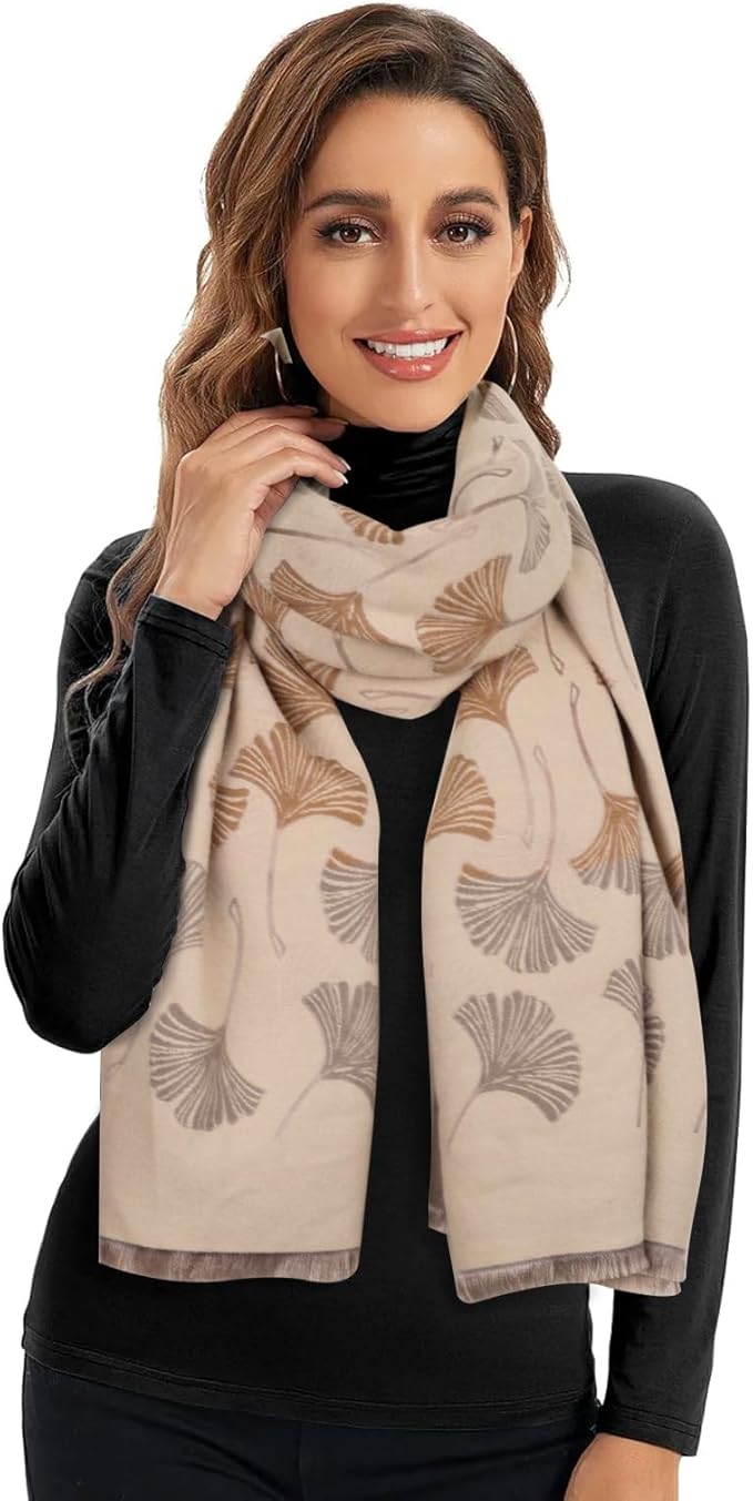 EXTREE Scarfs for Women Pashmina Silky Shawl Wrap for Evening Dressing Blanket Open Front Poncho Cape