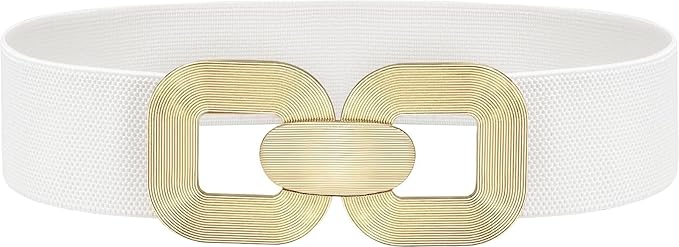 Glamorstar Women Wide Stretchy Belts Elastic Waist Belts for Dresses