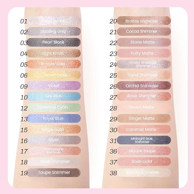 2in1 Shimmer Cream Eye Shadow Stick-Orchid Shimmer, Eyeliner Pencil Eyeshadow Palette Makeup, Waterproof Long Lasting Brightener, Crease Proof & Smudge Resistant, Cream Eyeshadow with Built-in Smudger