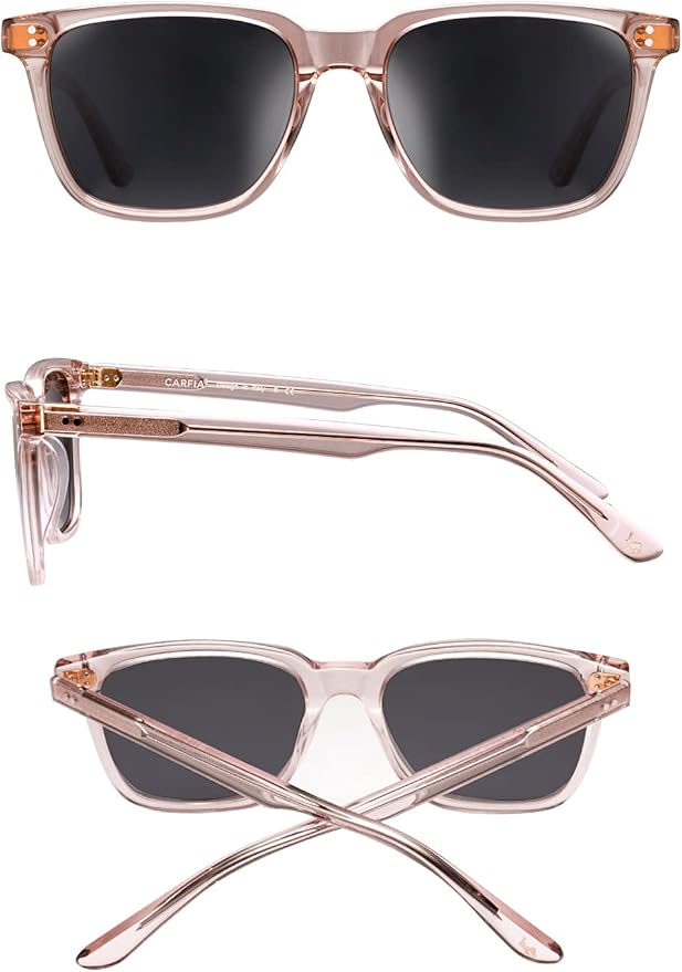 CARFIA Polarized Sunglasses for Women: Acetate, Small/Medium Size, UV400 Anti Glare CA5354