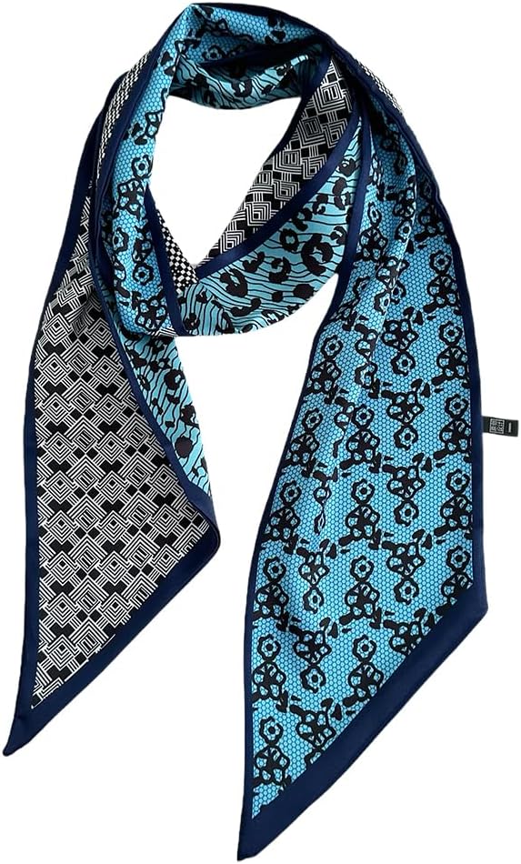 Livrerpi Silk Feeling Head Scarf Fashion Satin Hair Scarf Square Long Scarves for Women Gifts