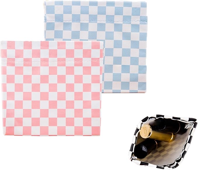 2 PCS Small Makeup Bag for Purse, Mini Portable Cosmetic Bags for Women, Coin Purse Lipstick Cosmetic Accessories Organizer, Small Travel Kit Storage Pouch