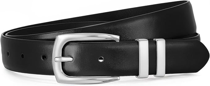 WHIPPY Women's Leather Belts for Jeans Pants Fashion Ladies Belt Gold Buckle Belts for Women