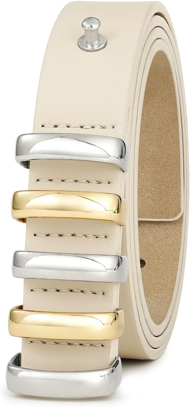 Belts for Women with Gold Buckle Faux Leather Belts Fashion Casual belts for jeans
