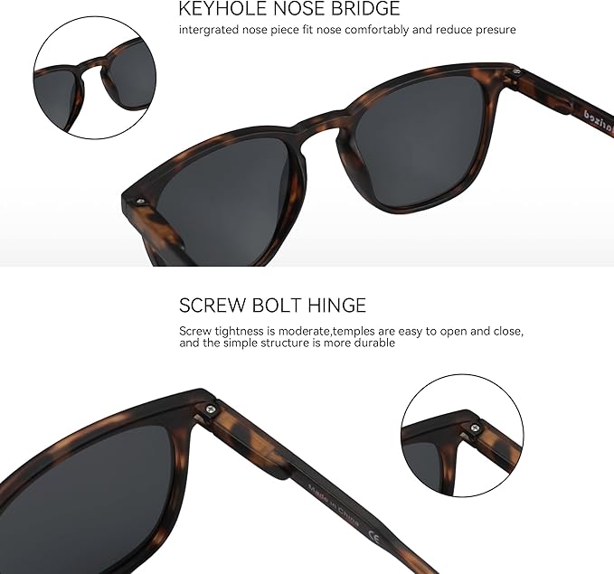ZENOTTIC Polarized Sunglasses for Women Men: Retro Shades Round | Square Frame UV Protection 2 Pack