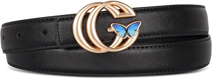 Relang Women's Belts with Gold Buckle, Fashion Waist Band, Elegant Ladies' Belt, Gift for Women