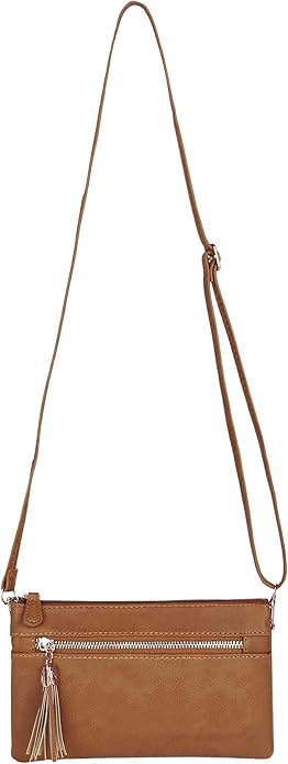 Solene Women's Lightweight Multi Compartment Wristlet Clutch Wallet Crossbody Bag
