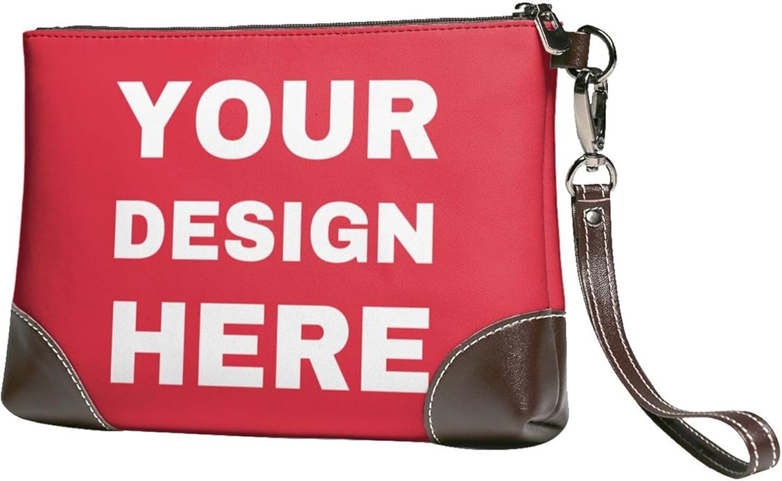 Custom Leather Wristlet Personalized Wallets For Women Men Wristlet Handbags Customized Clutch Purses For Women