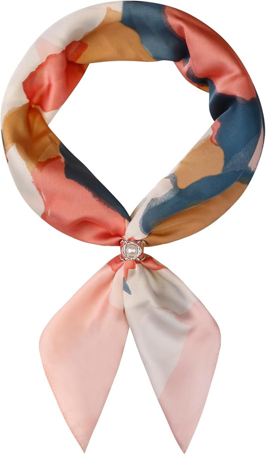 27.5 Inches Satin Bandanas Head Scarf for Women Silk Neck Scarves Accessories for Sleeping Handbags Scarf
