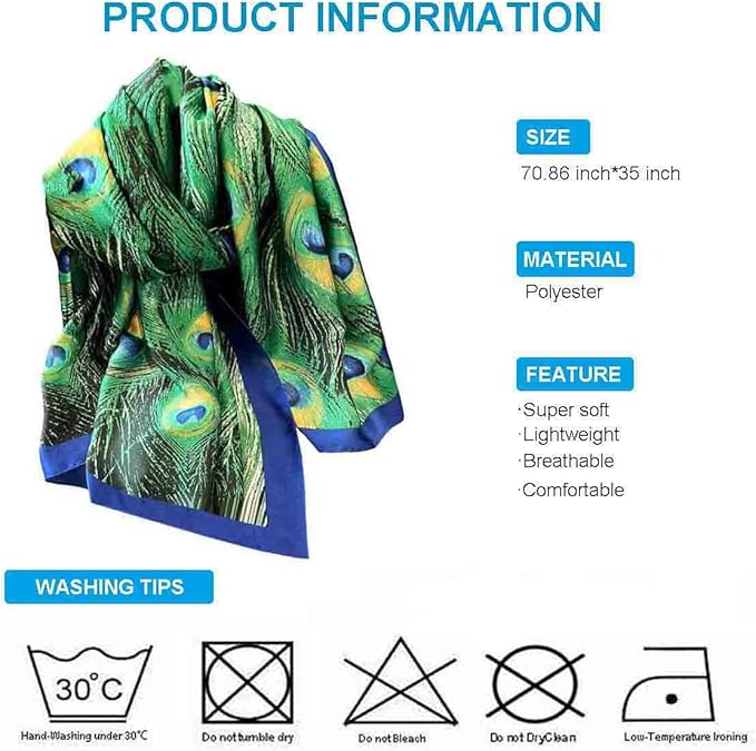 Xyueanlo Scarfs for Women Lightweight Scarves Fashion Print Floral Pattern Head Scarf Wraps Shawls