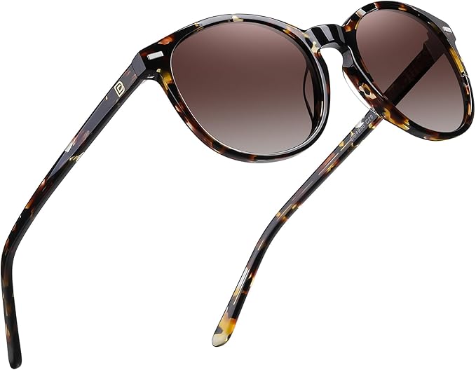 DUCO Polarized Sunglasses for Women Retro Round Women's Sunglasses Classic Vintage UV400 Shades DC1230