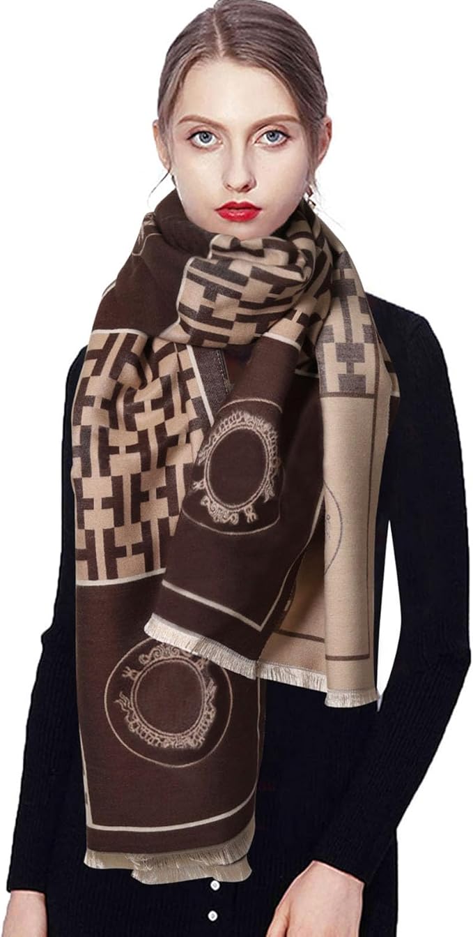 EXTREE Scarfs for Women Pashmina Silky Shawl Wrap for Evening Dressing Blanket Open Front Poncho Cape