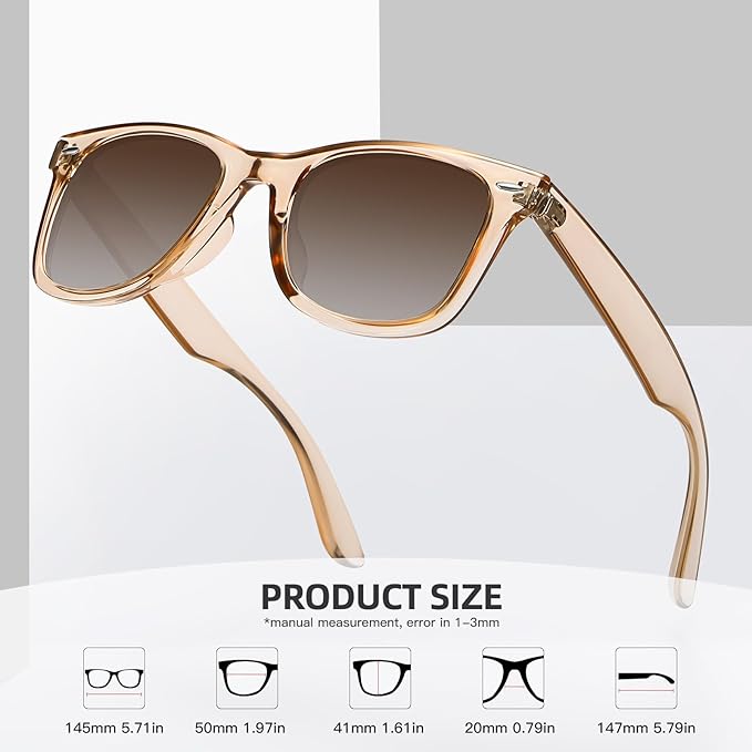 MEETSUN Polarized Sunglasses for Women Men Classic Retro Square Frame Driving Sun Glasses UV Protection