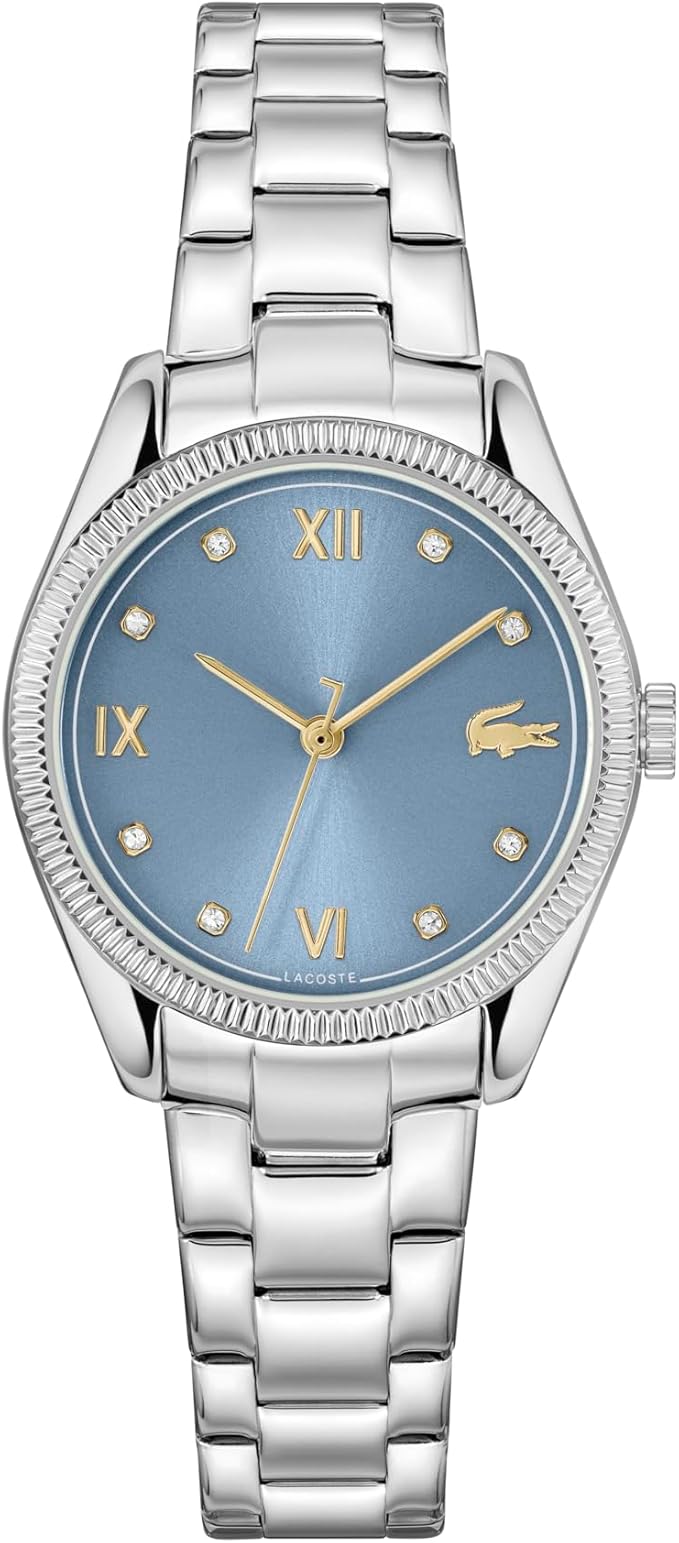 Lacoste Parisienne Women's 3H Quartz Watch, Stainless Steel Bracelet - Modern, Classic Timepiece - Gift for Her