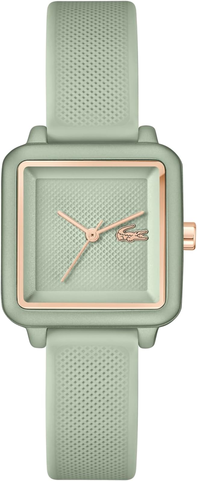 Lacoste.12.12 Flow Women's 3H Quartz Watch - Slim Silicone Strap - Square Case - Water Resistant up to 3ATM/30 Meters - Minimalist Elegance for Her - 26mm
