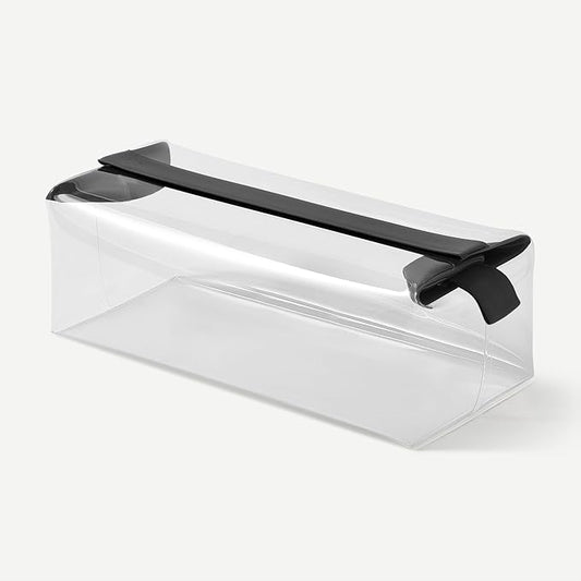 Cadence Parcel - Clear Kit with Magnetic Closure - Durable and Leak-Resistant Travel Toiletry Kit - Modular Design - Hygiene Bag for Travel Essentials - 4 Qt - Ink