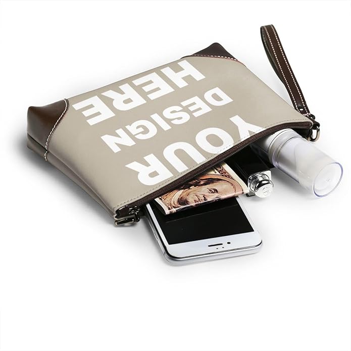 Custom Leather Wristlet Personalized Wallets For Women Men Wristlet Handbags Customized Clutch Purses For Women