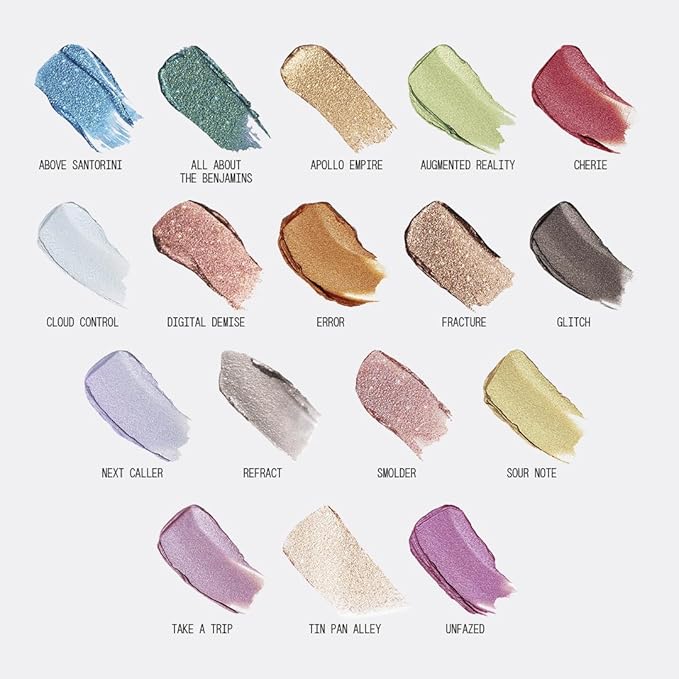 aboutface Fractal Glitter Eye Paint Cherie – Smudge-Proof, Long-Lasting Liquid Eyeshadow – Intense Sparkle with Mousse Texture – Vegan, Cruelty-Free – 0.13 oz (Hot Pink Red)
