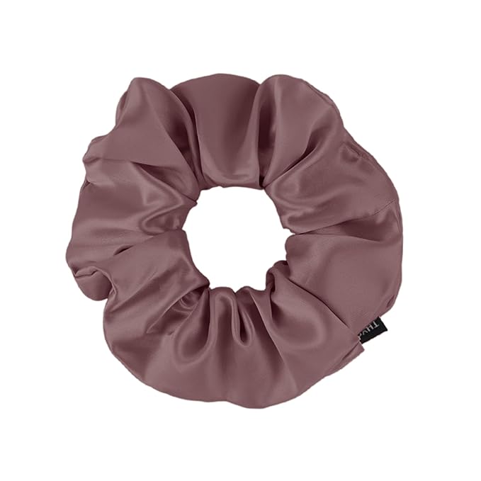 THXSILK Women's 100% Pure Mulberry Silk Hair Scrunchie, Free Size, Purple