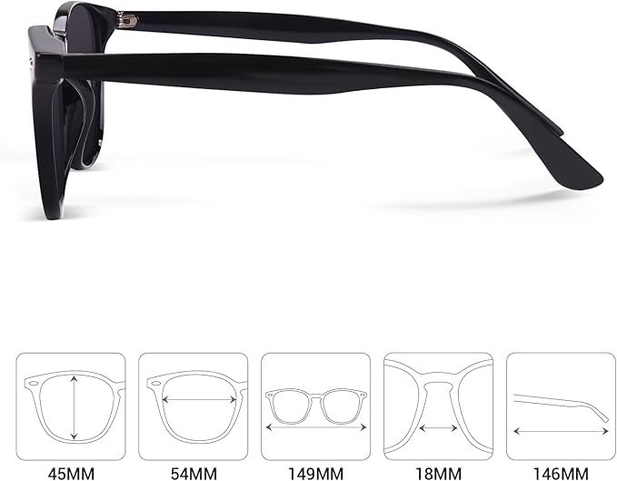 DrRelax Retro Sunglasses Womens Trendy Round Polarized Shades Sun Glasses