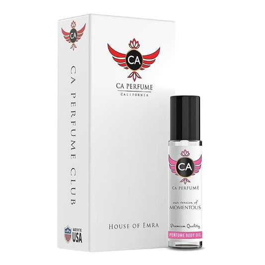 CA Perfume Impression of Momentous Eau De Parfum Floral Scent Long Lasting Perfumes for Women Travel Size TSA Ready for Day and Night Wear 0.33 Fl Oz 10ml