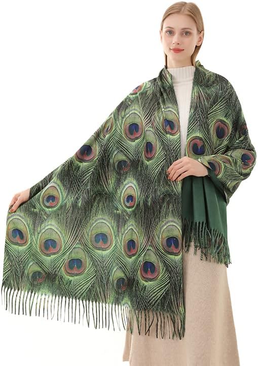 Scarf Shawl Wraps for Women Pashmina Soft Cashmere Scarf Printed Large Blanket Scarf Warm for Fall Winter