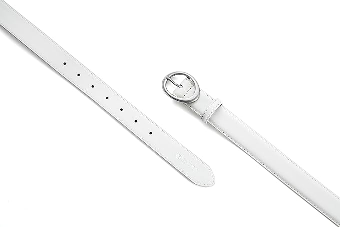 Womens Belt - CR Leather Belt Women Casual for Jeans Pants Dress - Belts with Gold Buckle for Women Fashion