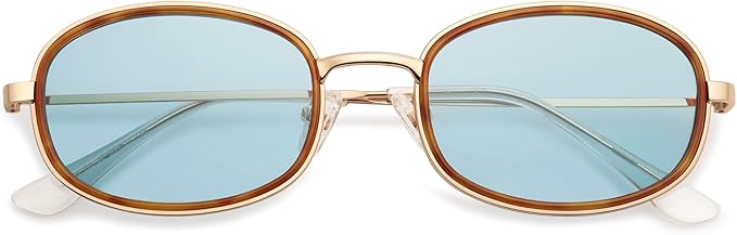 Retro Oval Sunglasses for Women Men Trendy Large Round Y2k Sunnies AP3681