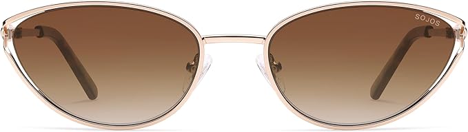 SOJOS Trendy Oval Polarized Sunglasses for Women,Retro 90s Cat Eye Shades SJ1254