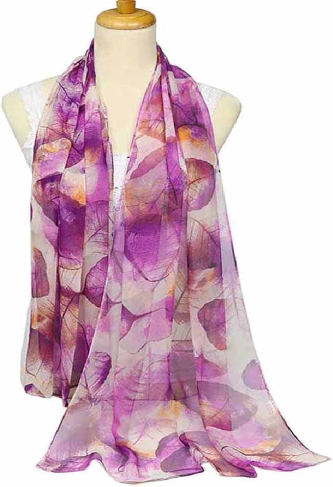 Pokeedioty Scarfs for Women Lightweight Scarves Elegant Floral Pattern Sheer Scarfs Shawls Wraps
