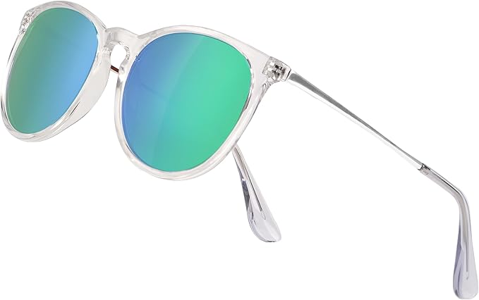 Vintage Round Polarized Sunglasses for Women Men Classic Retro Trendy Designer Style Sun Glasses UV400 Protection