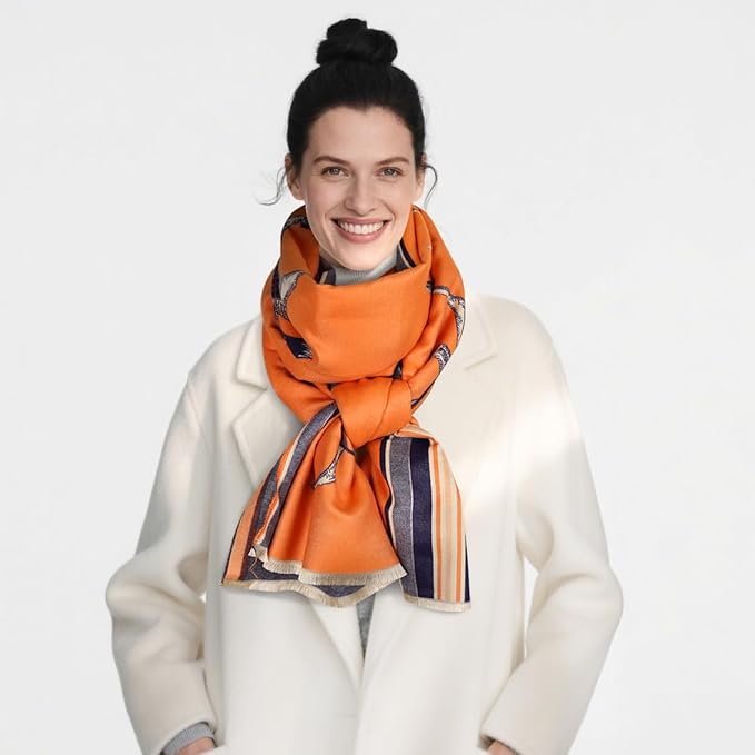 EXTREE Scarfs for Women Pashmina Silky Shawl Wrap for Evening Dressing Blanket Open Front Poncho Cape