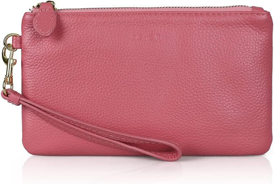 befen Genuine Leather Wristlet Clutch RFID Blocking Bag Cell Phone Wallet Purse Wristlet Wallet Purses and Handbags for Women