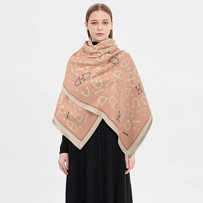 EXTREE Scarfs for Women Pashmina Silky Shawl Wrap for Evening Dressing Blanket Open Front Poncho Cape